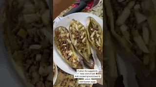 How to make Tortang Talong (Eggplant Omelette) 🍆 SHORT VIDEO