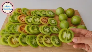 Green tomatoes with this method are very healthy and tasty.