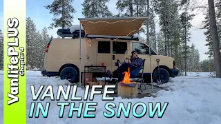 Vanlife in the Snow - Digging Myself Out & Steak Fajitas