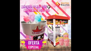 🤩 MAQUINA POP CORN + MAQUINA DE ALGODÓN COMERCIAL, PARA PALOMITAS DE MAÍZ Y ALGODÓN DE AZÚCAR DULCE