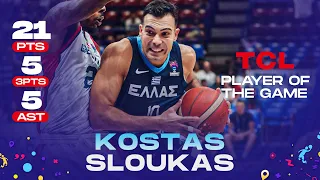 Kostas SLOUKAS 🇬🇷 | 21 PTS / 5 AST | TCL Player of the Game vs. Great Britain