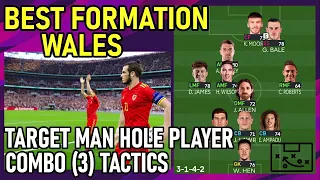 PES2021 Best Formation | Wales | Target Man Hole Player Combo (3) Tactics