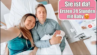 Sie ist da! Unsere Tochter ist geboren 😍 Ersten 24 Stunden mit Neugeborenem! Krankenhaus Mamiseelen