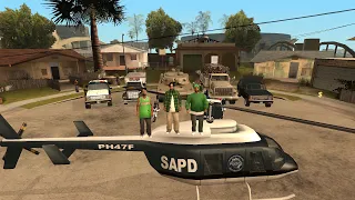 Grove Street Families Steals All Police Cars / Gta San Andreas