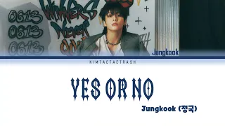 Jung Kook (정국) 'Yes or No' Lyrics [Color Coded Lyrics Eng]