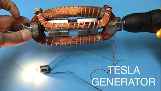 CONSTRUCTION OF SIMPLE ALTERNATOR AND ELECTROMAGNET, GENERATE YOUR OWN ELECTRICITY