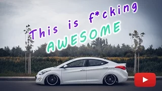 slammed hyundai elantra kdm stance project on airlift