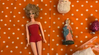 Vintage Barbie clone haunted? 1960s Wendy doll bild lili♥️mid century christmas ornaments🎄flea haul