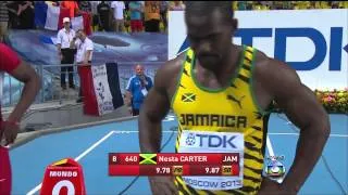 Usain Bolt conquista título mundial dos 100 metros 11/08/2013 Completo