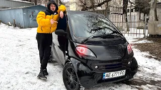 БАРДАЧОК на КОЛЁСАХ. Мотор от мопеда, тормоза от велосипеда. Smart City (ForTwo) C450