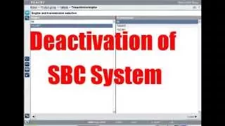 SBC Deactivation Using Xentry