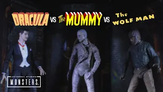 Dracula vs The Mummy vs The Wolfman (Color) Stop Motion