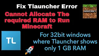 Fix This TLauncher Memory Allocation Problem While Running Minecraft || Way to Increase more RAM