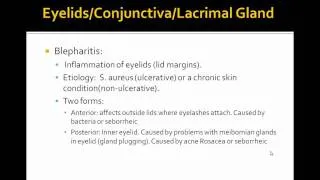 COMLEX USMLE Board Review of Opthomology Disorders of the Eye Lid