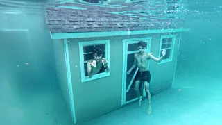 Living In A UNDERWATER HOUSE For 24 Hours!