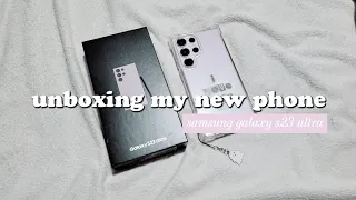 Unboxing My New Samsung Galaxy S23 Ultra Lavender 🪻