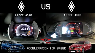 Acceleration Battle 200 km/h | Renault Megane TCe 140 Vs Renault Clio 140 RS Line