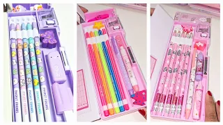 Filling my pencil box ✨️ cute stationery items 🖍💕