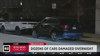 Dozens of car windows smashed near downtown Chicago