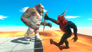 Old Goro Pushes Into Lava - Animal Revolt Battle Simulator