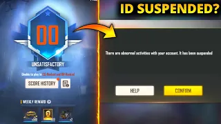 HONOR SCORE 0 & ID SUSPENDED ☹️ GARENA FREE FIRE