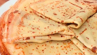 Perfect FRENCH CREPES recipe! THE SECRET is in mixing. How to make crepes at home in 5 minutes.