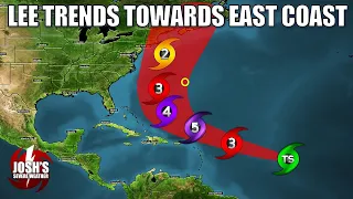 Rapidly Strengthening Lee Trending Closer to the East Coast Next Weekend