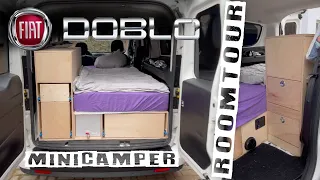 Roomtour Minicamper Fiat Doblo Maxi | schnell, günstig & praktisch DIY Van  Camper Ausbau