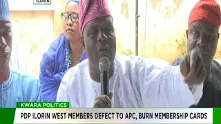 PDP Ilorin West members defect to APC, burn member cards