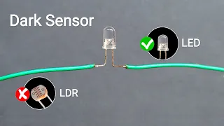 Make Dark Sensor Circuit Without LDR Using LED