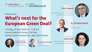 What’s next for the European Green Deal?