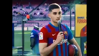 FERRAN TORRES FIRST TOUCHES AS A BARÇA PLAYER IN HIS OFFICIAL PRESENTATION _v240P