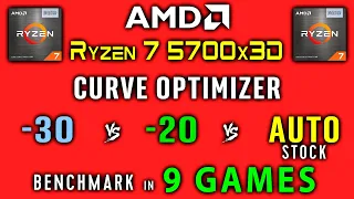 Ryzen 7 5700x3D Curve Optimizer - gaming performance Benchmark | Undervolting | Lower temperature