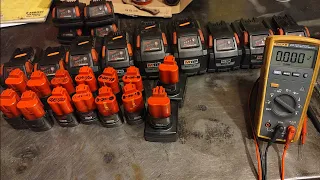 (323) Milwaukee M18 12.0 battery problems. voltage testing before and after charging.