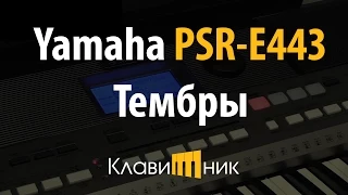 Синтезатор Yamaha PSR E443. Тембры (1/5)