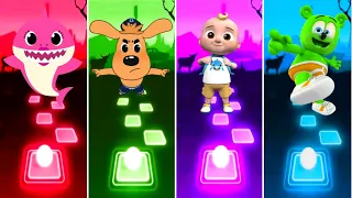 Baby Shark 🆚 Sheriff Labrador 🆚 Cocomelon 🆚 Gummy Bear. 🎶 Who Is Best?