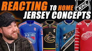 Reacting to NHL Home Jersey Concepts! (Designs by MBH)