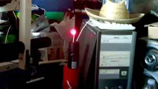 200mW red laser burns a match