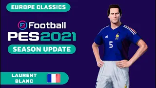 L. BLANC face+stats (Europe Classics) How to create in PES 2021