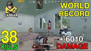 NEW WORLD RECORD 6010 DAMAGE | 38 Kills vs Squads | BT GABBAR | PUBG MOBILE