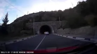 Авария в тоннеле на трассе Ялта   Севастополь