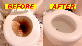 EPIC TOILET CLEANING | GROSS, DIRTY & RUSTY TOILET | VINTAGE WALL MOUNTED!