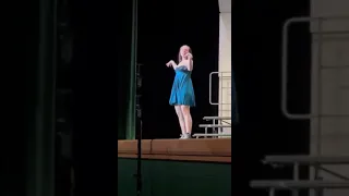 Veronica Schoenster singing "Don't Rain on My Parade"