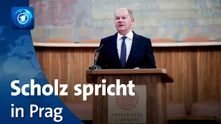 Kanzler Scholz in Prag: Rede über Zukunft der EU