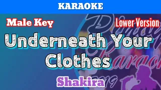 Underneath Your Clothes by Shakira (Karaoke : Male Key : Lower Version)