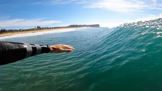 POV SURFING FUNNEST BEACH BREAK! TURNS, FLOATERS & AIRS (RAW)