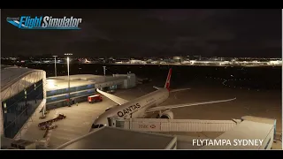 Qantas 787-10 take off and boarding Sydney Airport - MSFS 2020