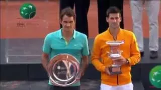 Djokovic vs. Federer ATP 1000 Rome 2015 Trophy Festivity