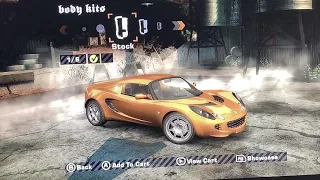 Need for speed most wanted Lotus Elise all body kits