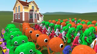 GARTEN OF BANBAN FAMILY VS HOUSES!! (Garry's Mod)